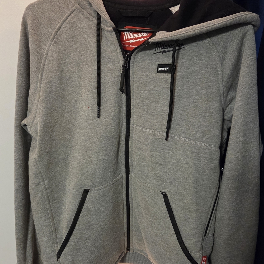 Milwaukee Gray Zip-Up Hoodie